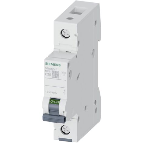 Siemens 5SL61257 Interruttore magnetotermico 1 polo 25 A 230 V, 400 V