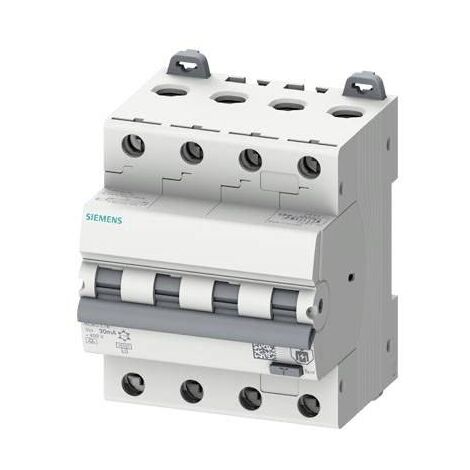 Siemens 5SU13466FP16 Interrupteur différentiel/Disjoncteur de protection Taille du fusible = 3 4 pôl