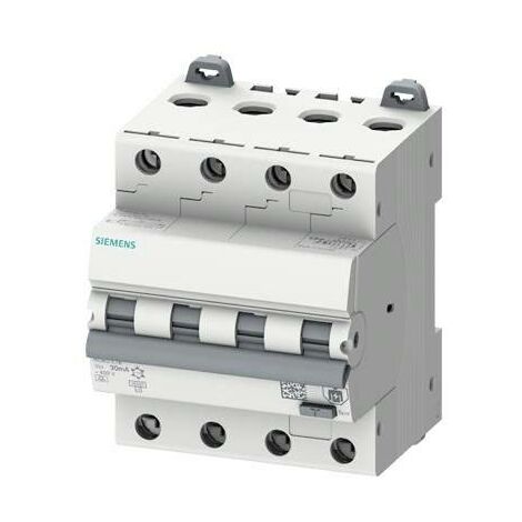 Siemens 5SU13467FP16 Interrupteur différentiel/Disjoncteur de protection Taille du fusible = 3 4 pôl