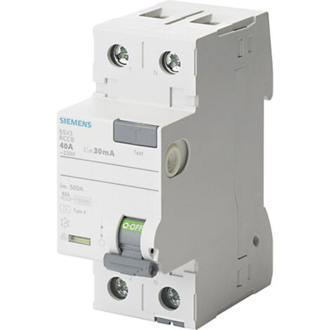 Siemens 5SV3311-6 Fehlerstromschutzschalter weiß 16 A 30 mA