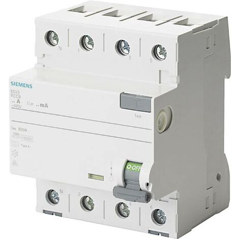 main image of "Siemens 5SV3344-6KL Disjoncteur différentiel 4 pôles 40 A 0.03 A 400 V W960251"