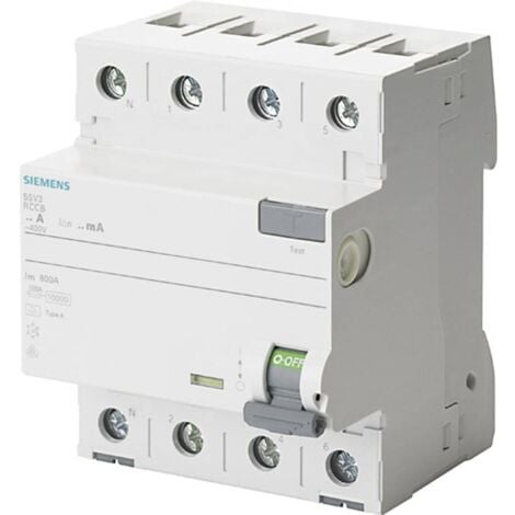 Siemens 5SV33446KL Interrupteur différentiel A 4 pôles 40 A 0.03 A 400 V