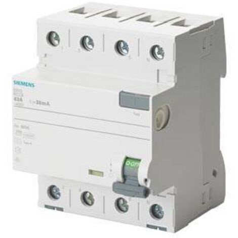 Siemens 5SV33463 5SV3346-3 Interrupteur différentiel F 63 A 0.03 A 400 V D296721