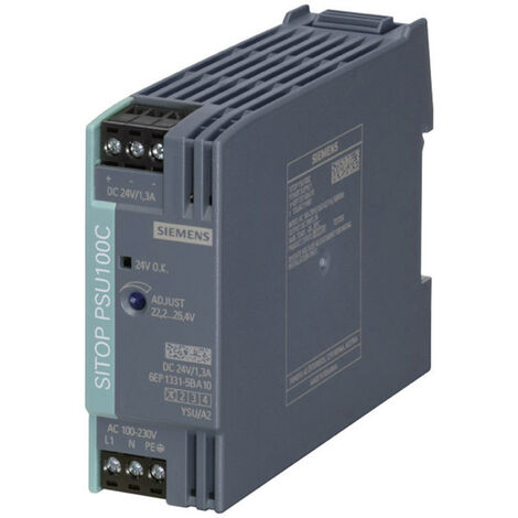 Siemens 6EP13315BA10 Hutschienen-Netzteil (DIN-Rail)  24 V/DC 1.3 A 30 W Anzahl Ausgänge:1 x  Inhalt