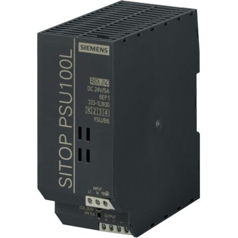 Siemens 6EP13331LB00 Alimentatore per guida DIN 24 V/DC 5 A 120 W Num. uscite:1 x Contenuto 1 pz.