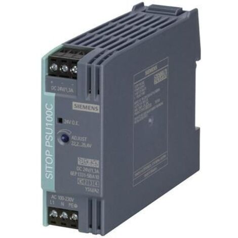 Siemens Alimentatore SITOP PSU100C, 1-fase DC 24 V/1,3 A, 6EP13315BA10
