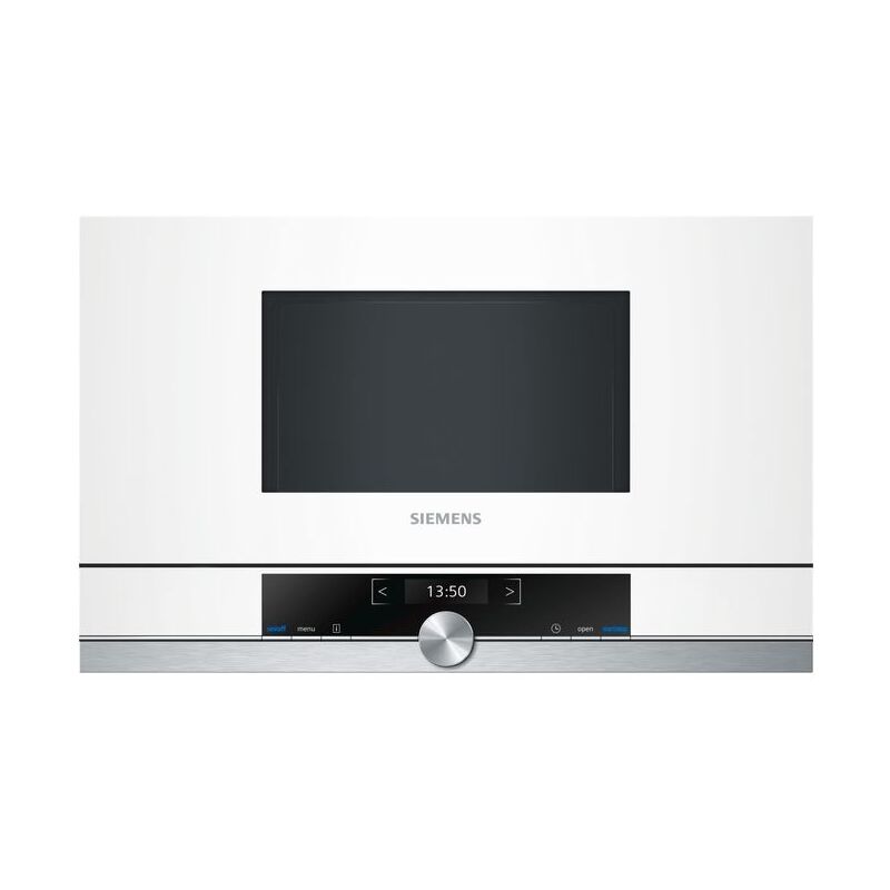 Image of Siemens - BF634LGW1 iQ700 Forno a Microonde da Incasso Capacita' 21 Litri 900 w 5 Livelli di Potenza Display tft 60 cm Bianco-Acciaio Inox