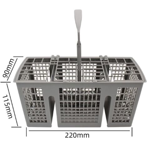 Siemens Bosch ds-1657 Ersatz-Besteckkorb für Geschirrspüler, grau, Geschirrspüler, Ersatzteile für Geschirrspüler, Besteckkorb, Geschirrspüler, abnehmbarer runder Griff, 220 x 115 x 90 mm