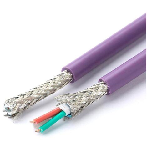 Siemens – Câble électrique blindé 2 fils 8mm – Cuivre étamé – Tension 100V – Pour installations industrielles – Gaine PVC pour environnement sécurisé