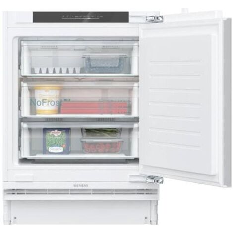 Siemens – Congélateur armoire intégrable 85L – Classe E – 35 dB – Technologie No Frost – Super congélation – Connecté Home Connect - GU21NADE0