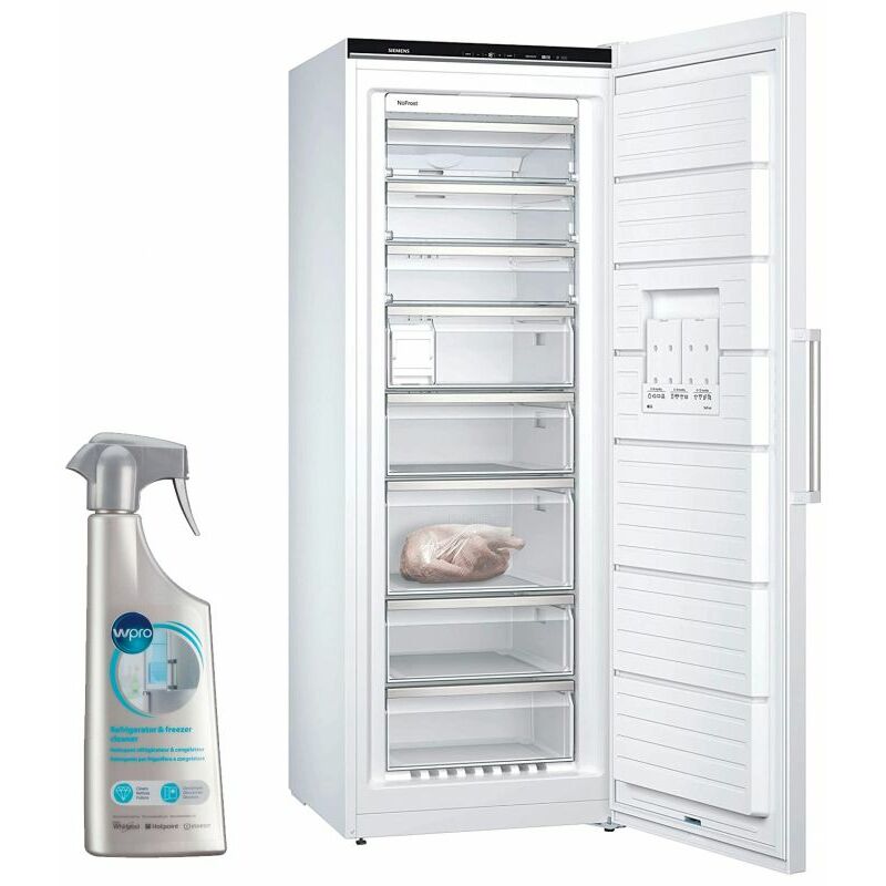 Congélateur armoire vertical blanc Froid ventilé 365L Autonomie 25h No-frost - Blanc - Siemens