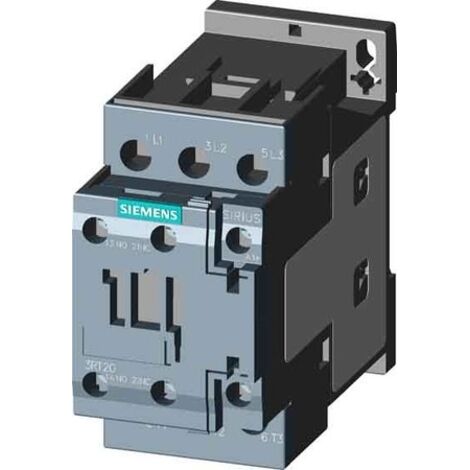 Siemens Contattore, AC-3e, 25 A/11 kW/400V, 3 poli, AC 230V/50Hz, 2NA+2NC, Collegamento a vite, 3RT20261AP04