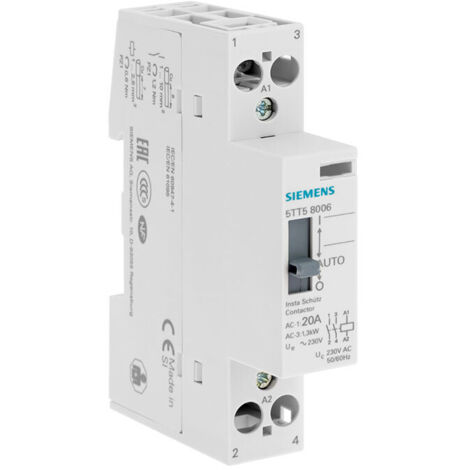SIEMENS CONTATTORE DI POTENZA GIORNO NOTTE 20A 2NO MONOFASE SIE026406