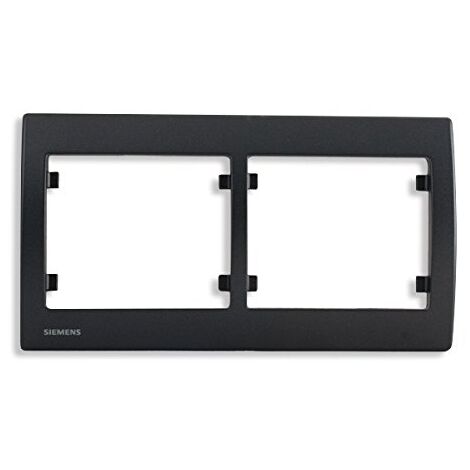 SIEMENS DELTA IRIS PLAQUE DOUBLE HORIZONTALE ANTHRACITE SIE266573