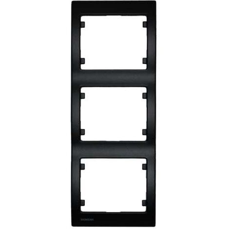 SIEMENS DELTA IRIS PLAQUE TRIPLE VERTICALE ANTHRACITE SIE003223
