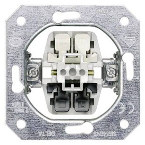 Siemens Delta poussoir métal 10A 250V interrupteur