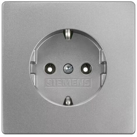 Siemens DELTA style, platinmetallic Schuko-Steckdose 10/16A 250V 5UB18531