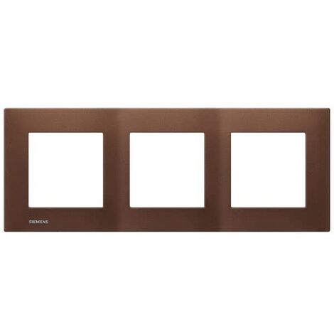 SIEMENS DELTA VIVA PLAQUE TRIPLE MÉTAL MARRON SIE007962
