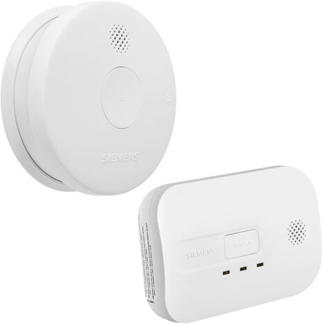 Siemens – Détecteur de fumée NF 10 ans – Détecteur de monoxyde de carbone – Alarme 85 dB – Installation rapide et durable