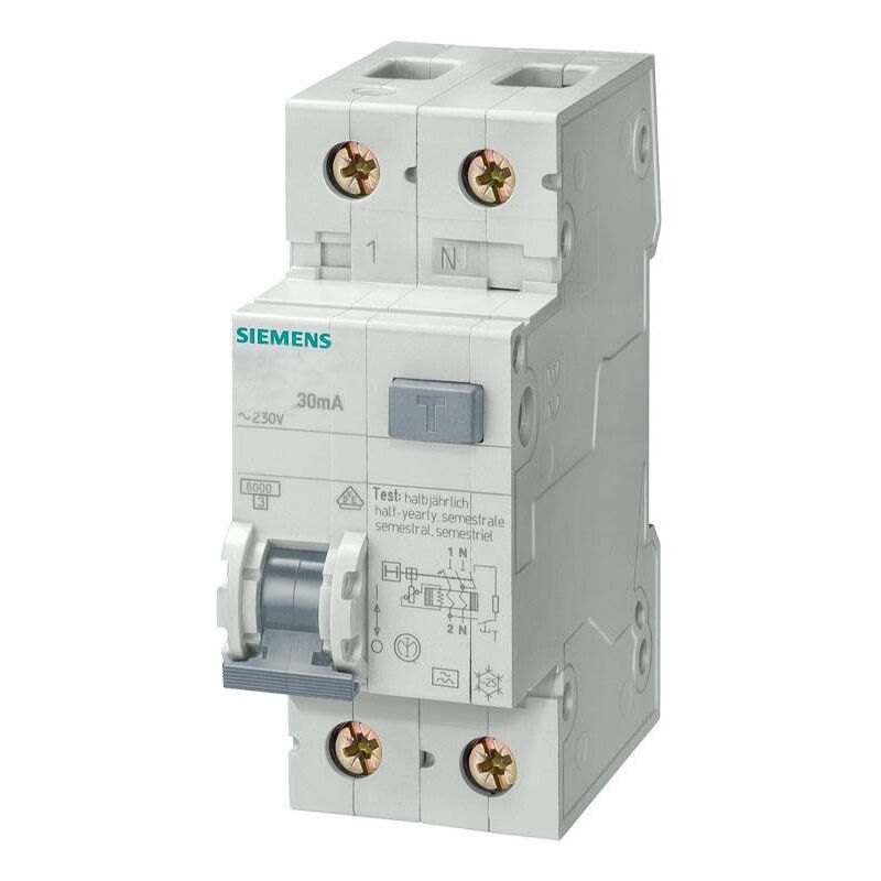 Magnétothermique Différentiel Siemens 40A 1P+N 4.5 kA 30mA ac courbe c 2M 5SU13531KK40