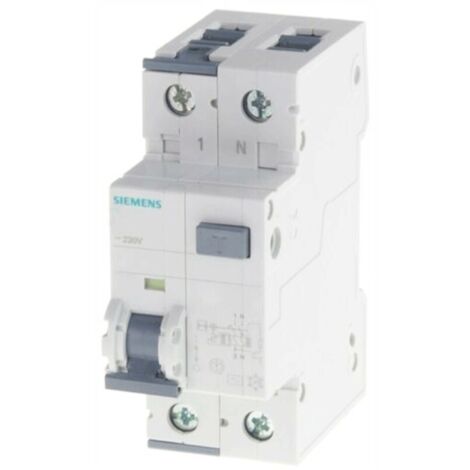 5SV13131KK10 - Interruttore Magnetotermico Differenziale -MTD SIEMENS Serie  5SV1 - Modulare - 1P+N 10A - 30mA Tipo AC - 4,5kA - Curva C - 1 Modulo -  SIEMENS