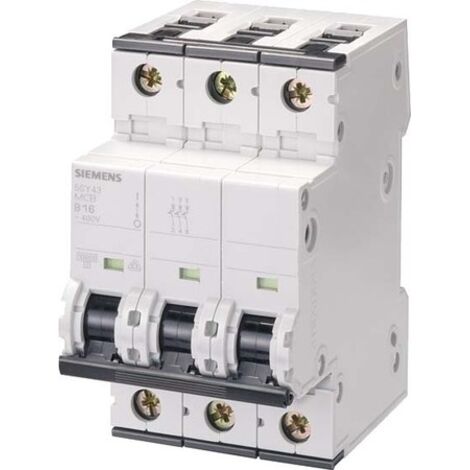 Siemens Disjoncteur 400V 6kA, 3 pôles, C, 20A, T=70mm, 5SY63207