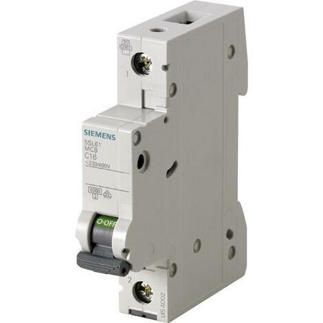 Siemens – Disjoncteur unipolaire 16 A C – Courbe de déclenchement C – 230 V, 400 V – Protection circuits électriques