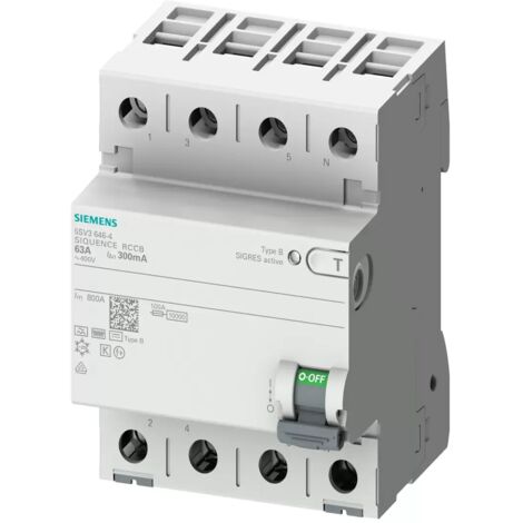 Siemens Fehlerstrom-Schutzschalter 25A 4P 300MA K Typ B 5SV36424