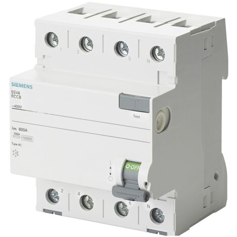 Siemens Fehlerstrom-Schutzschalter 4-polig 40A 300mA AC Typ 4 Module 5SV46440
