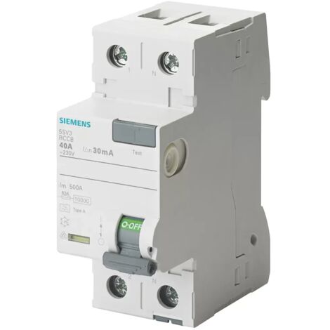Siemens fehlerstromschutzschalter 2-polig 25a 300a typ a 5sv3612-6