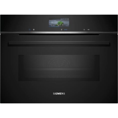 Siemens Forno compatto combinato microonde iQ700 CM776G1B1 45 L Nero Pirolitico