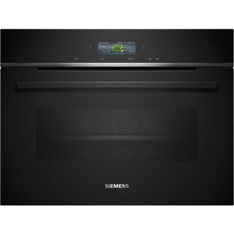 Siemens, Forno compatto da incasso iQ700, 60x45 cm, Nero, Pirolitico, Hydrolyse