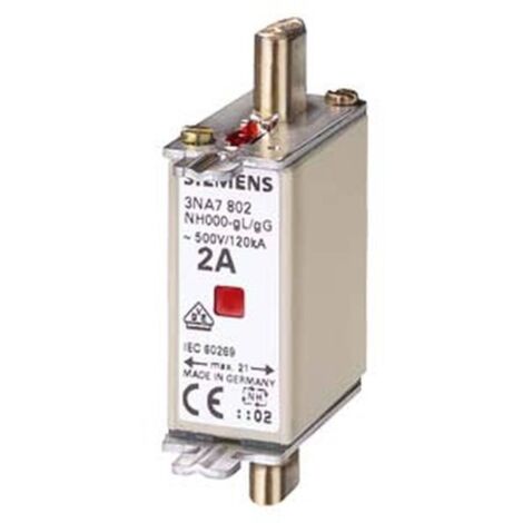 SIEMENS - FUSIBILE NH-500 V T-00 50 A INDICATORE CENTRALE 3NA7820