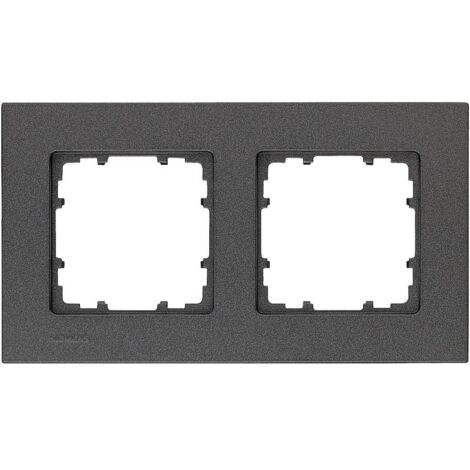 Siemens Gamme d'interrupteurs x2 Cadre Delta carbone 5TG11122 1 pc(s) D089971