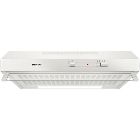 Siemens – Hotte casquette télescopique 600mm – 250 m³/h – 3 vitesses – 68 dB – Filtre à charbon – Éclairage LED 4W – Classe énergétique D - LU62LFA21