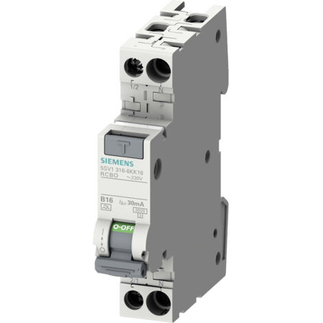 Siemens Indus.Sector FI/LS-Schalter kompakt Typ F, 30mA, B16 5SV1316-3KK16