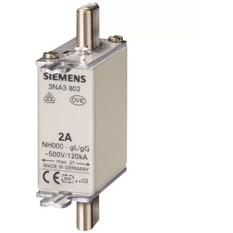 Siemens Indus.Sector NH-Sicherungseinsatz G000 6A 500AC/250VDC 3NA3801