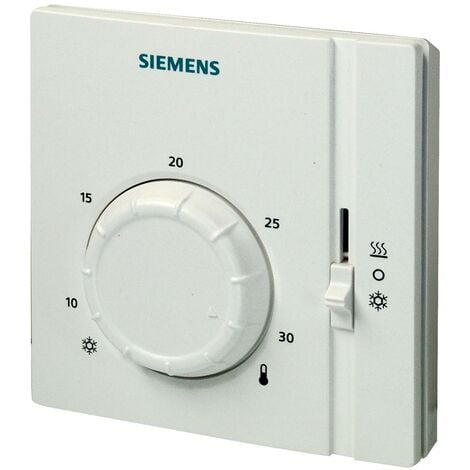 SIEMENS Ingenuity for life - Termostato ambiente, ajuste consigna y cambio verano/invierno/paro frontal RAA41