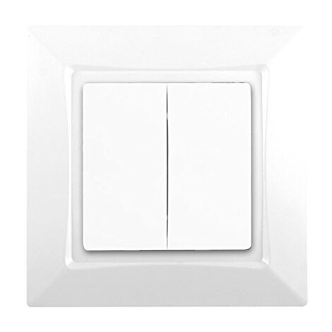Siemens – Interrupteur double va et vient complet blanc – Poussoir monobloc avec technologie novatrice – Pour plaques réversibles – 3629 - SIE003629