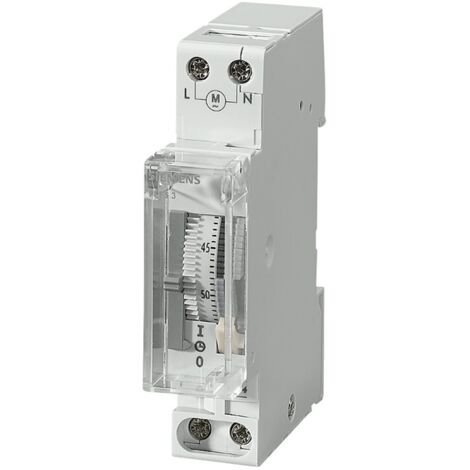 Siemens – Interrupteur horaire synchrone jour 230VCA – 16A – Rail DIN – Programmation journalière – 7LF53001