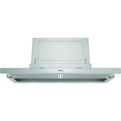 Siemens iQ300 LI97SA531. Potenza massima di estrazione: 397 m³/h, Tipo di estrazione: Filtrante, Emissione acustica: 53 dB. Tipo: Semintegrato (semincassato), Colore del prodotto: Bianco, Lunghezza...
