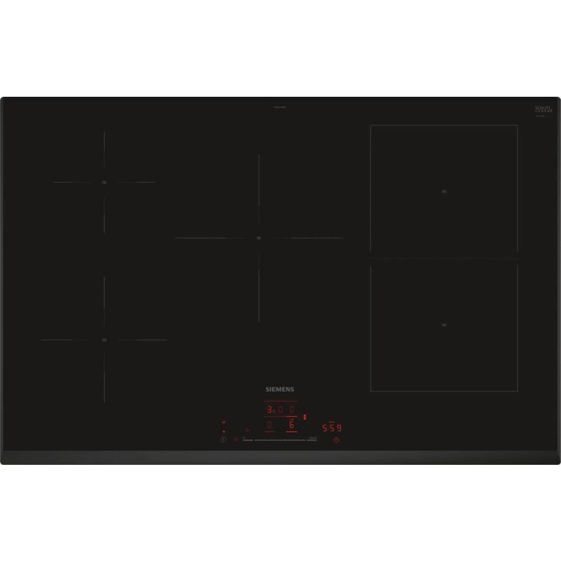 Iq500 ed851hwb1e noir plaques de cuisson intégrées 80 cm without hob of induction 4 zone(s) - Siemens