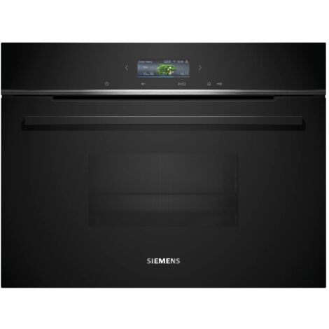 Siemens iQ700 CD714GXB1. Dimensione del forno: Piccolo, Capacità interna forno totale: 38 L, Intervallo della temperatura di cottura: 30 - 100 °C. Colore del prodotto: Nero, Tipo di controllo: Touc...