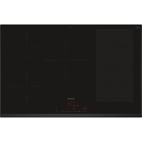 Siemens iQ700 EX851HVC1E. Colore del prodotto: Nero, Posizionamento dell'apparecchio: Da incasso, Dimensione della larghezza del piano cottura: 80 cm. Tipo di controllo: Touch, Posizione di control...