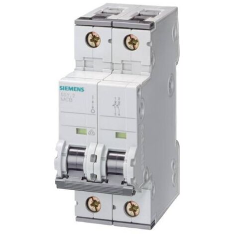 Siemens Leitungsschutzschalter Allstromsensitiver 6 A 2-polig, Auslösecharakteristik C (5SY5206-7)
