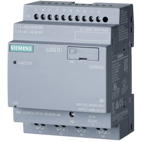 Siemens – Module de commande 12 V/DC – 6ED10522MD080BA2 – 400 minuteries – 8 entrées – Tension de fonctionnement 10.8-28.8 V/DC - Q512103