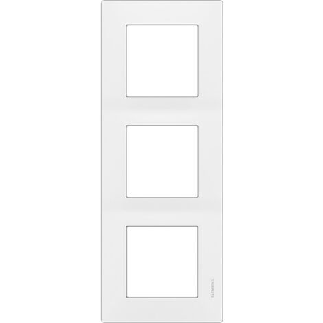 Siemens – Plaque Delta Viva triple blanche pour installation horizontale ou verticale – Volets de protection – 3551 - SIE003551