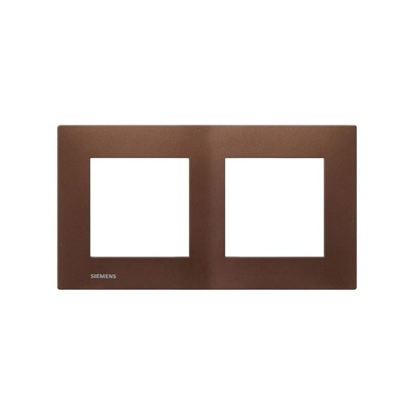 Siemens - delta viva plaque double métal marron SIE007955