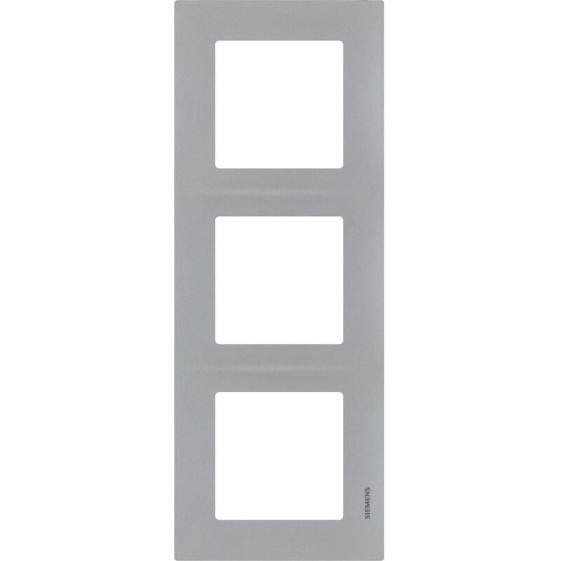 Plaque delta viva Siemens triple - silver SIE004060