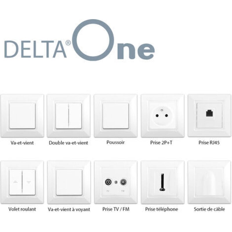Delta one prise RJ45 catégorie 6 complet blanc SIE003674 - Siemens